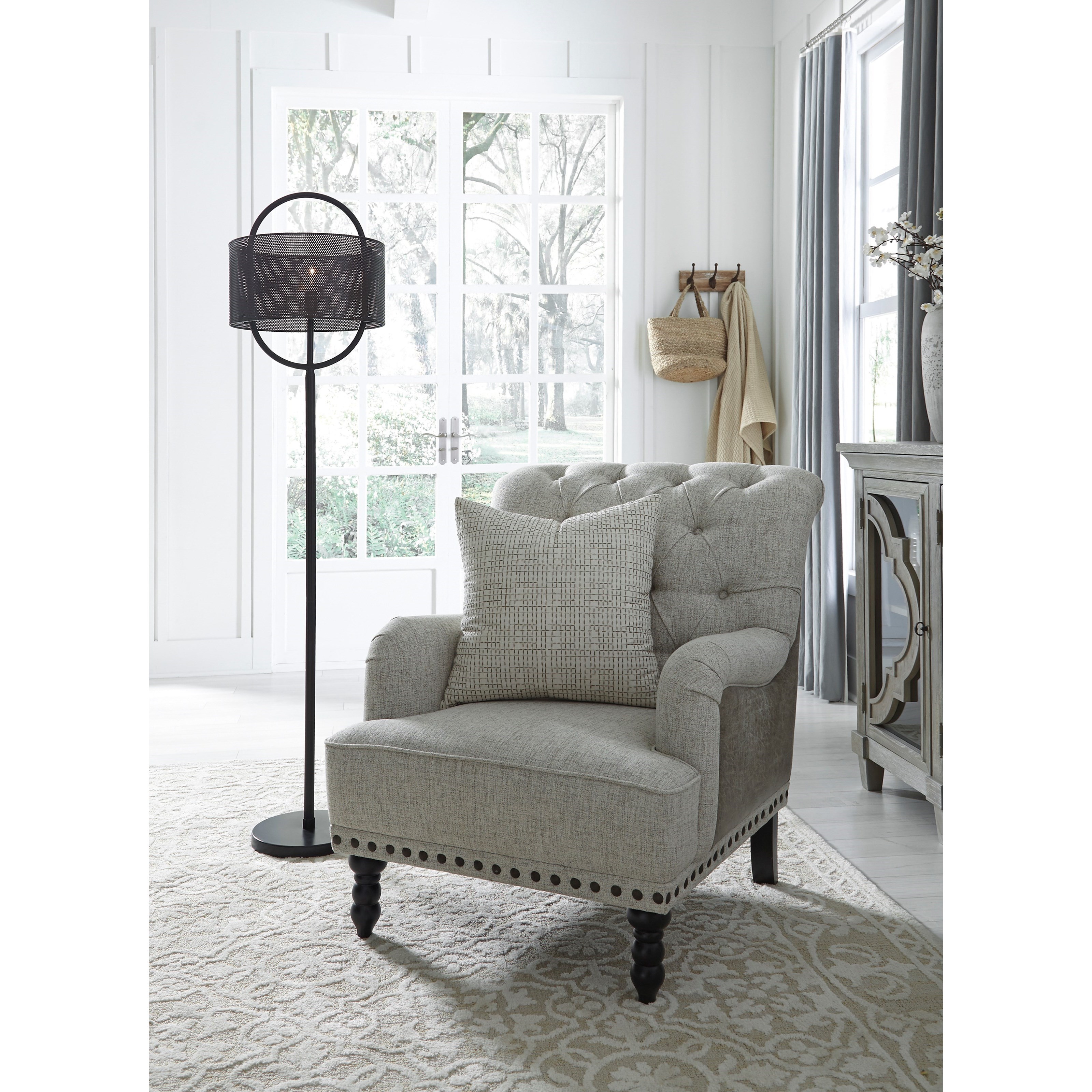 Majed Bronze Finish Metal Floor Lamp