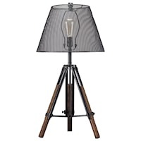 Leolyn Black/Brown Metal Table Lamp