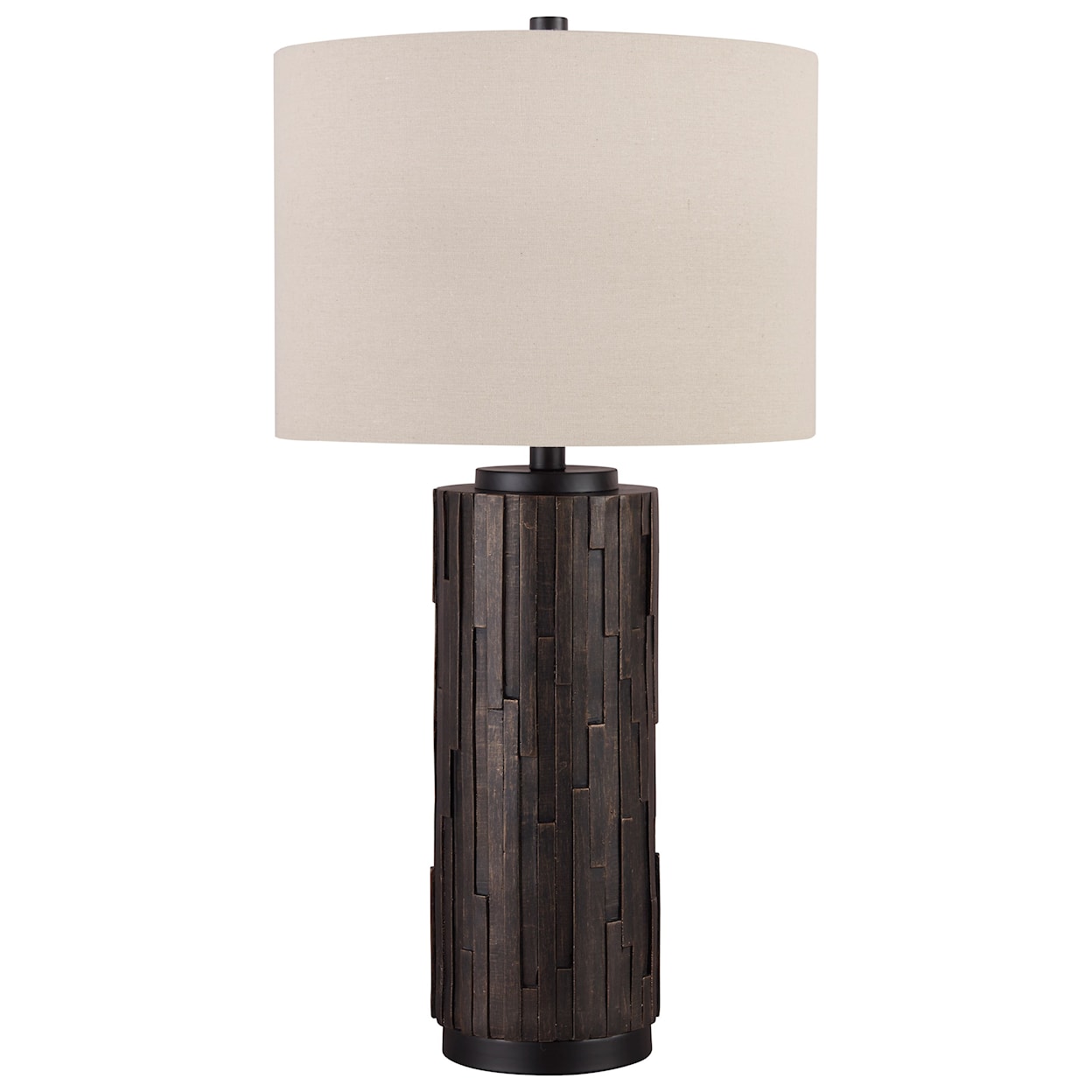 Ashley Furniture Signature Design Lamps - Contemporary Set of 2 Makya Black/Gold Resin Table Lamps