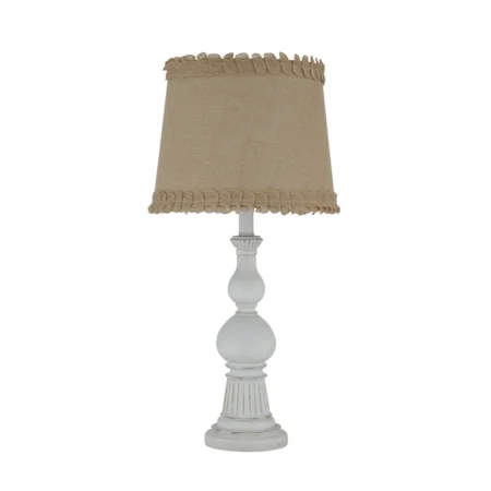 Selda Antique White Poly Table Lamp