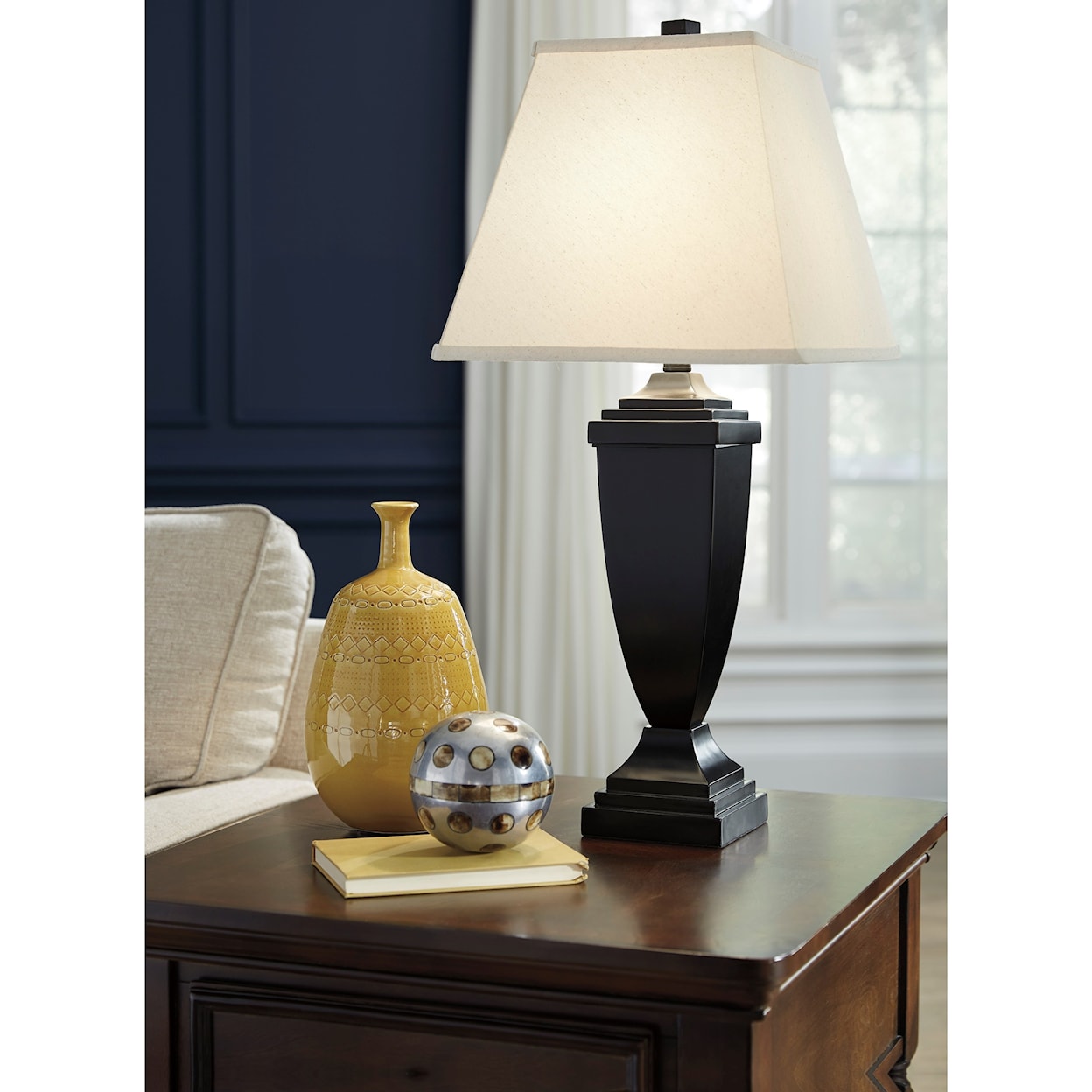 Ashley Furniture Signature Design Lamps - Traditional Classics Set of 2 Amerigin Poly Table Lamps