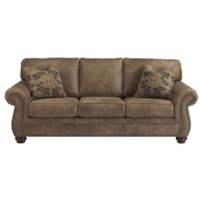 Traditional Sofa with Rolled Armrests & Nail-Head Trim