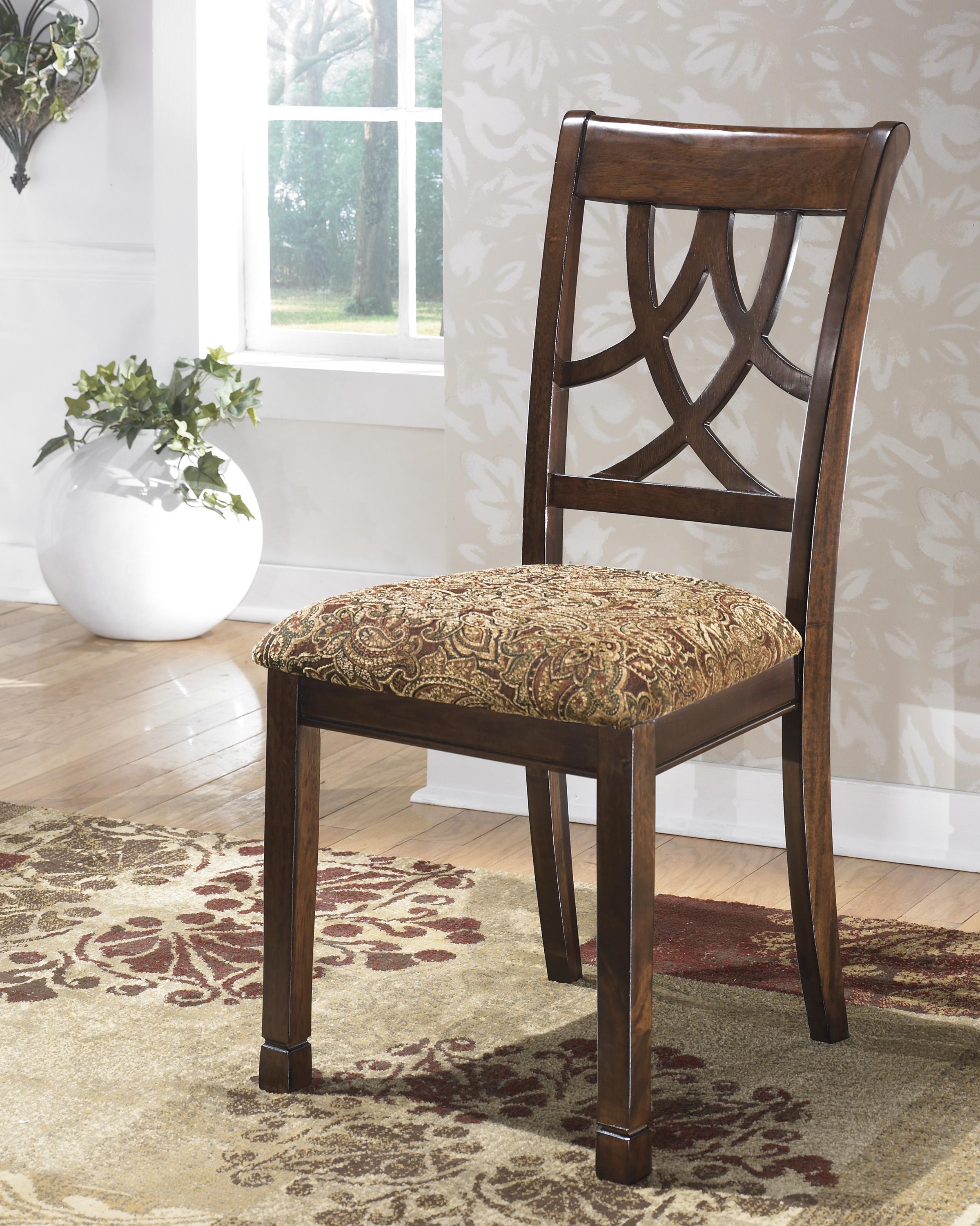 Signature Design by Ashley Leahlyn 5Piece Cherry Finish Round Dining Table Set Miskelly