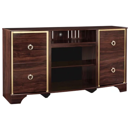 Glam Reddish Brown Large TV Stand