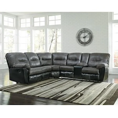 Casual Two-Tone L-Shaped Sectional