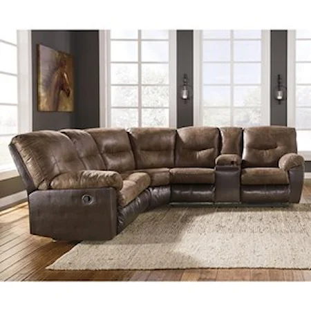 Casual Two-Tone L-Shaped Sectional