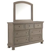 Casual 7-Drawer Dresser and Mirror Set