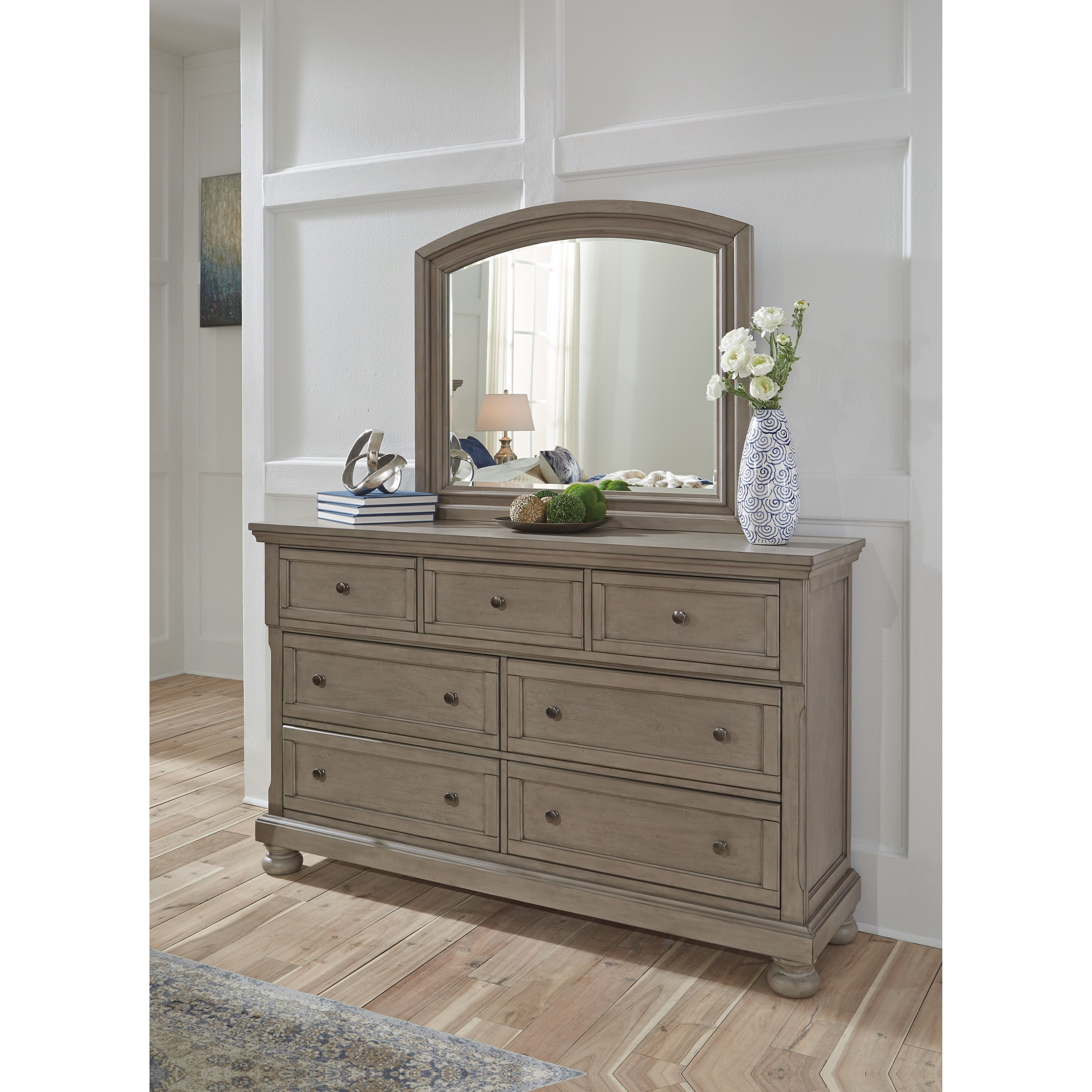 Ashley Signature Design Lettner B73336 Beveled Mirror Dunk & Bright