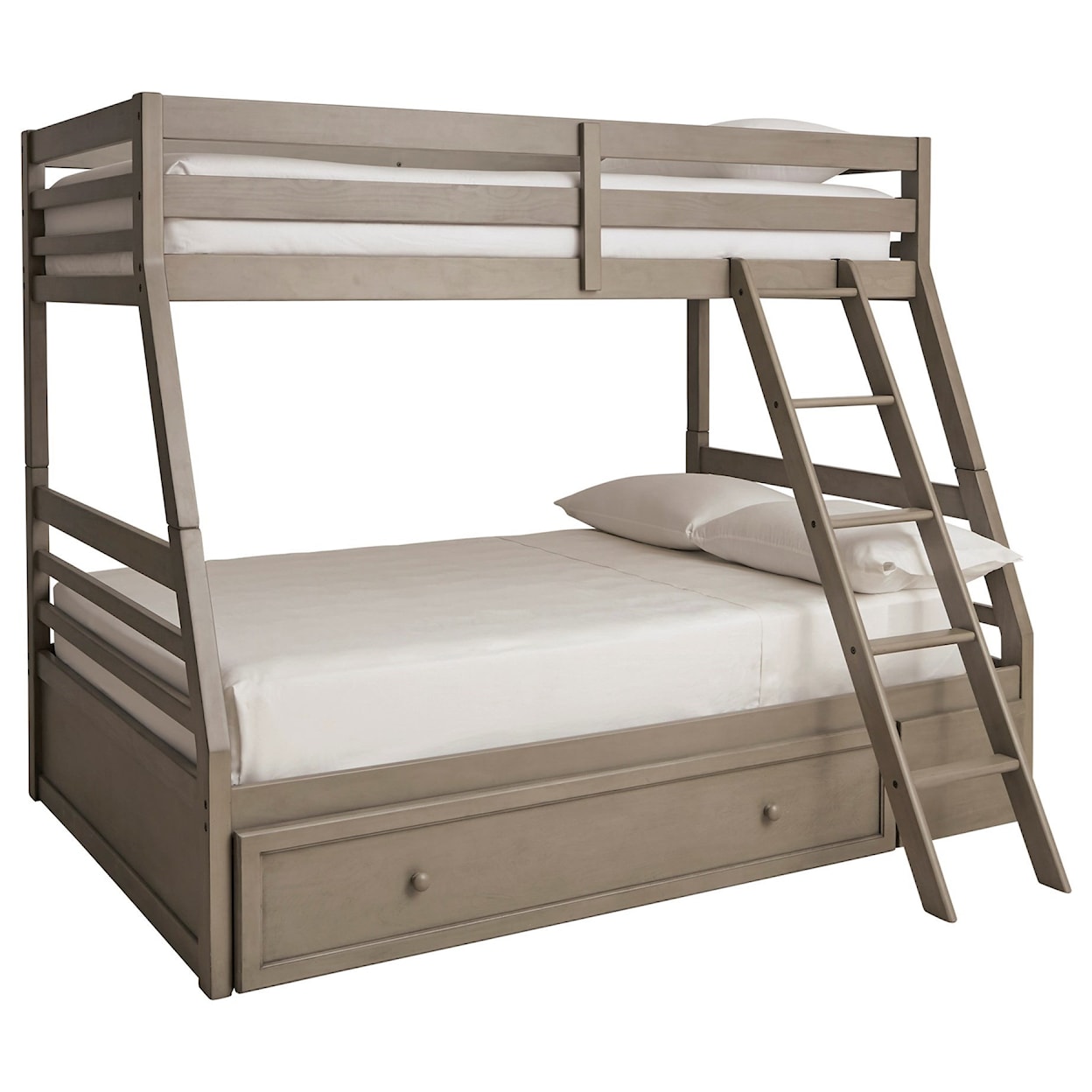 Signature Design Lettner Twin/Full Bunk Bed w/ Under Bed Storage