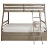 Michael Alan Select Lettner Twin/Full Bunk Bed w/ Under Bed Storage
