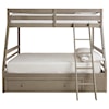 Signature Design by Ashley Lettner Twin/Full Bunk Bed w/ Under Bed Storage