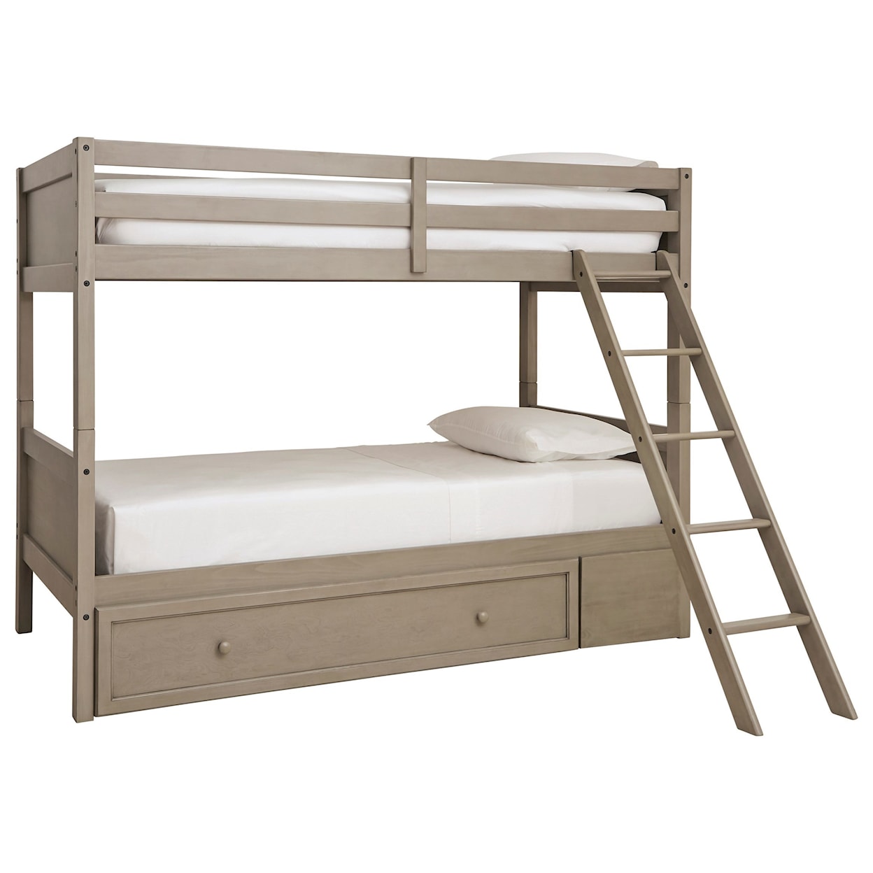 Signature Design by Ashley Lettner Twin/Twin Bunk Bed w/ Ladder & Storage