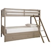 Signature Design by Ashley Furniture Lettner Twin/Twin Bunk Bed w/ Ladder & Storage