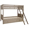 Signature Design by Ashley Furniture Lettner Twin/Twin Bunk Bed w/ Ladder & Storage