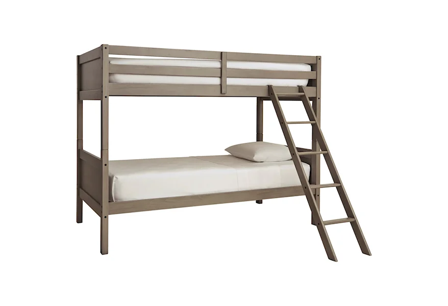 Lettner Twin/Twin Bunk Bed w/ Ladder by Signature Design by Ashley at Royal Furniture
