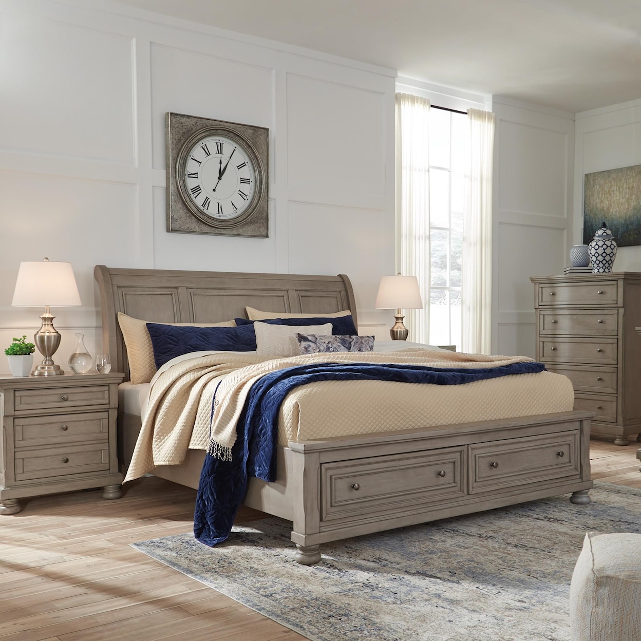 Signature Design by Ashley Lettner King Sleigh Bed
