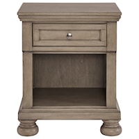 1-Drawer Nightstand with Felt-Lined Top Drawer