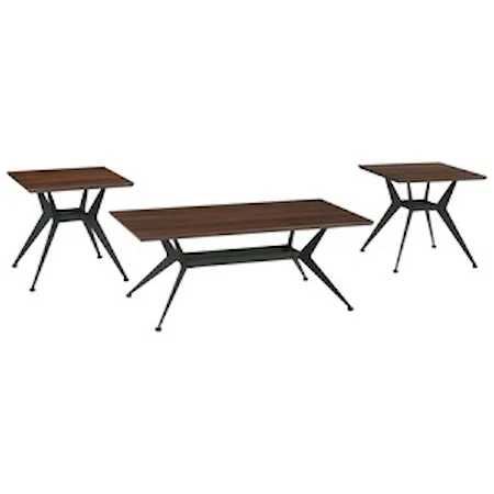 Contemporary Three Piece Occasional Table Set