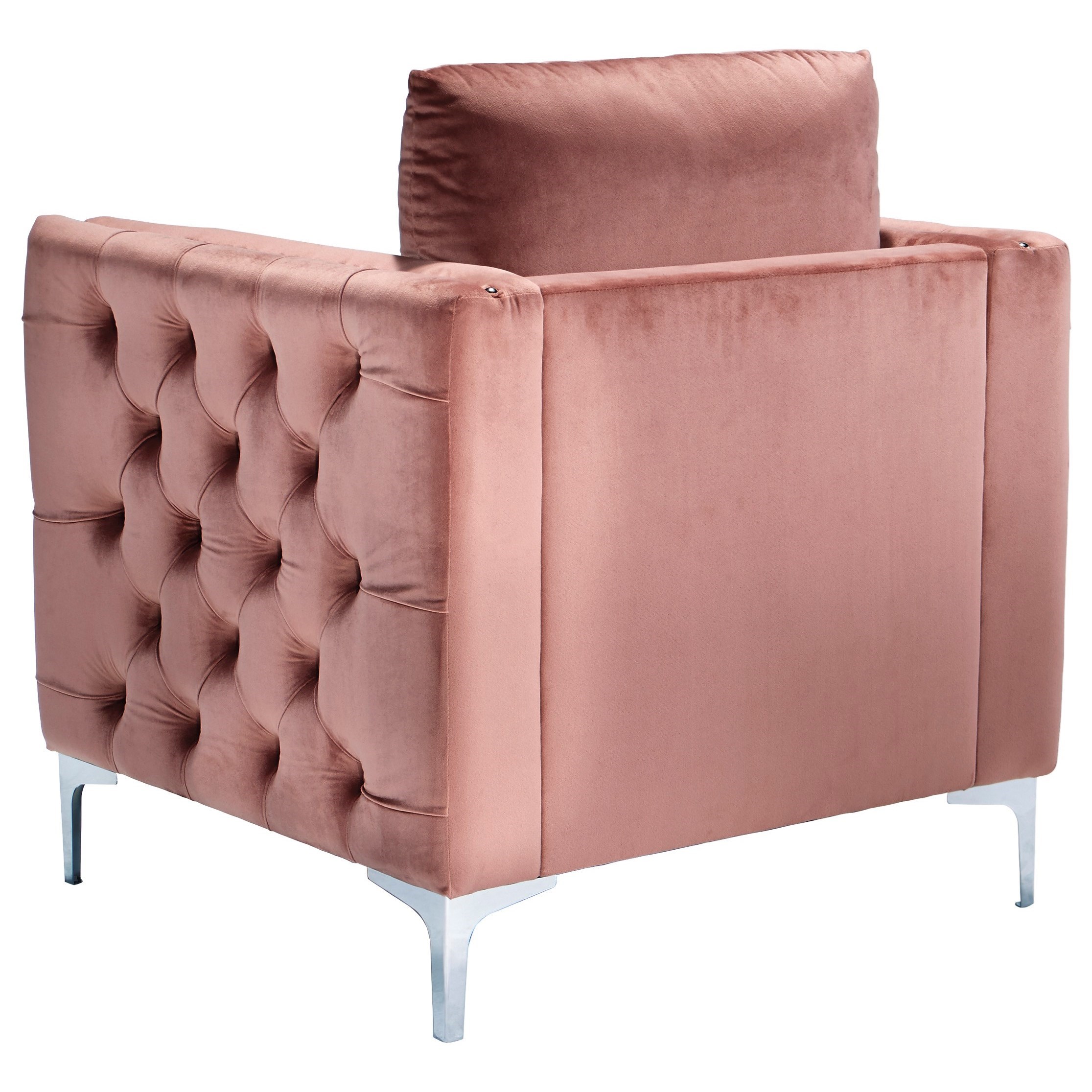 Ashley Signature Design Lizmont Glam Blush Pink Velvet Accent