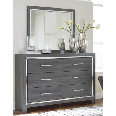 grey dresser and mirror Arthur Light Grey Dresser + Mirror