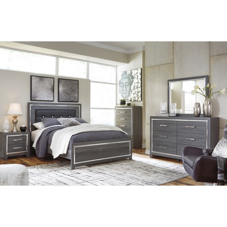 StyleLine Caleb B214-31 Glam 6 Drawer Dresser with Metal Accenting | EFO Furniture Outlet | Dressers StyleLine Caleb B214-31 Glam 6 Drawer Dresser with Metal Accenting | EFO Furniture Outlet | Dressers