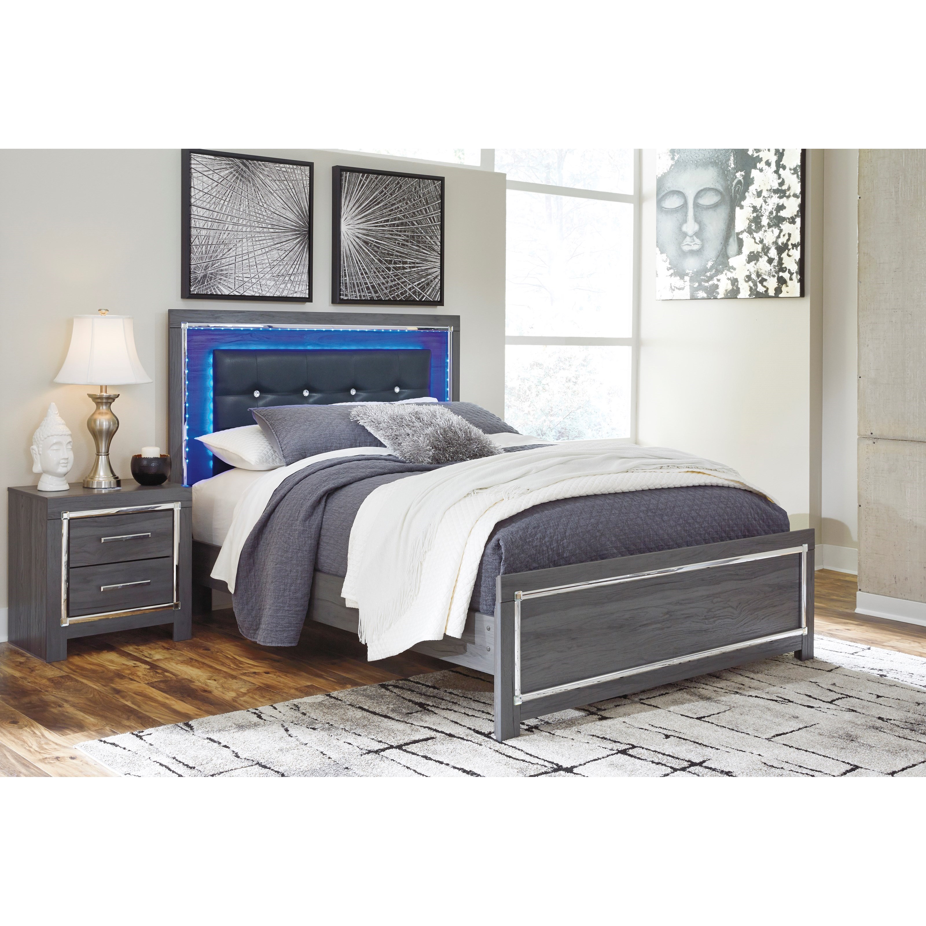 Signature Design by Ashley Lodanna B214B2 Glam Queen Upholstered Bed