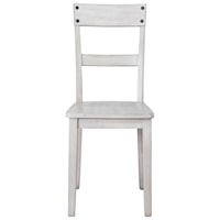 Solid Wood Weathered Gray Dining Room Side Chair