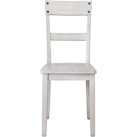 Solid Wood Weathered Gray Dining Room Side Chair