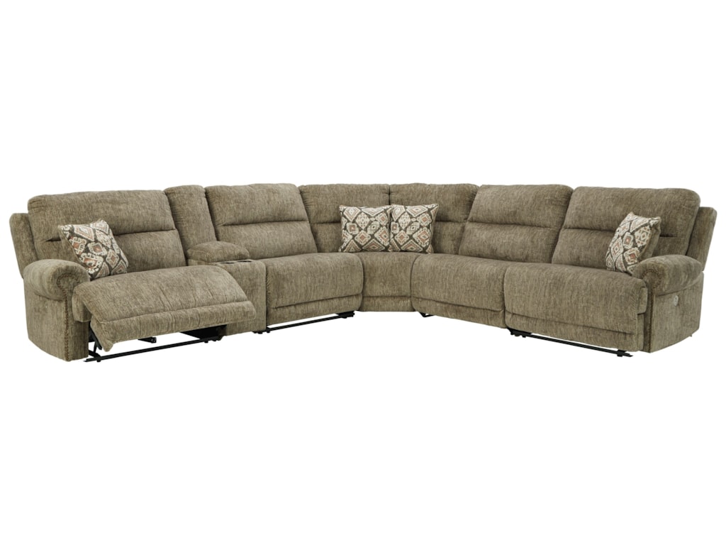 Signature Design by Ashley Lubec Transitional Power Reclining Sectional