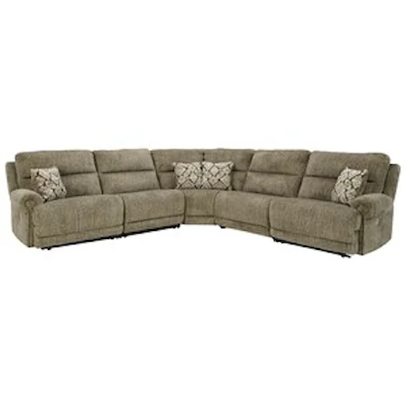 Transitional Power Reclining Sectional