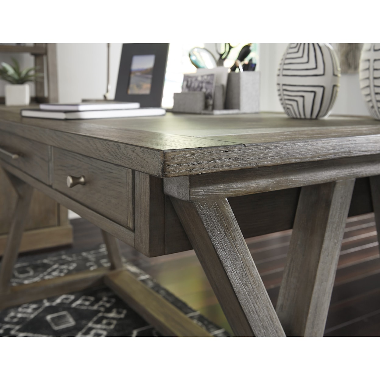 Ashley Furniture Signature Design Luxenford Home Office Large Leg Desk