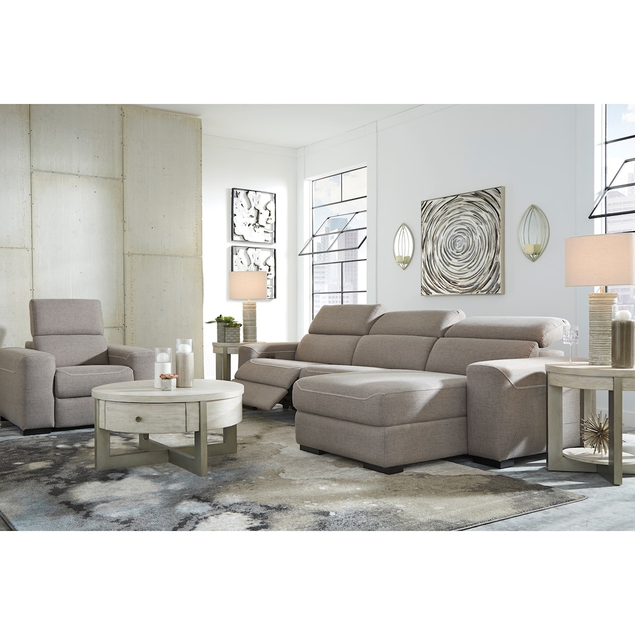 Signature Design by Ashley Mabton Power Reclining Living Room Group