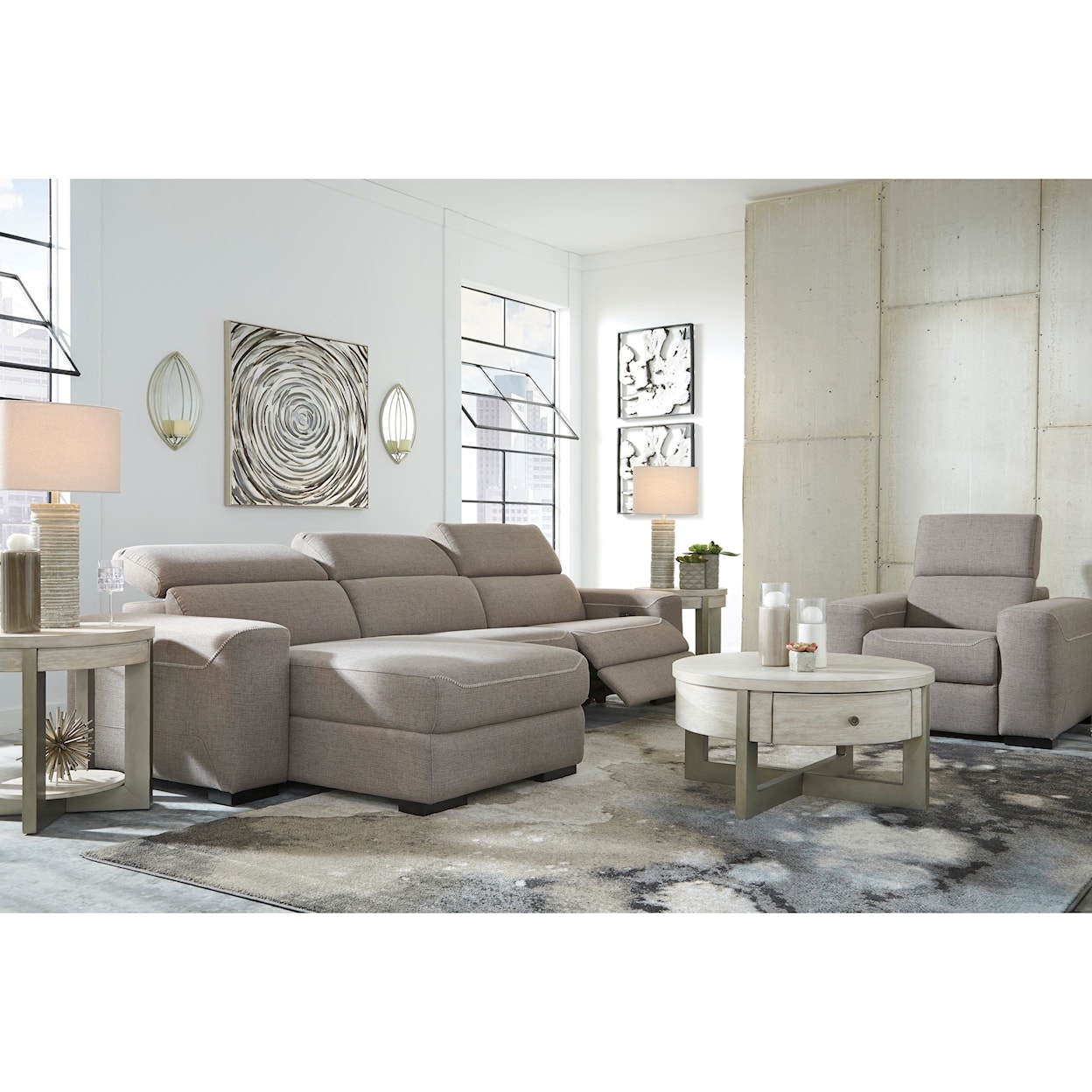 Signature Design by Ashley Furniture Mabton Power Reclining Living Room Group