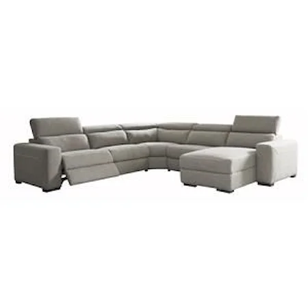 5 Piece Power Reclining Sectional Sofa Chaise