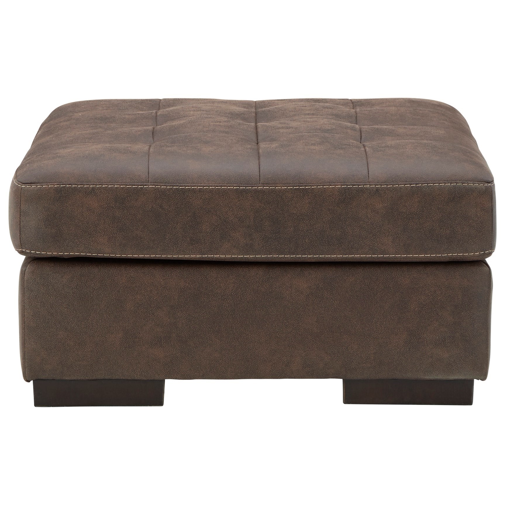 Oversized faux leather ottoman top