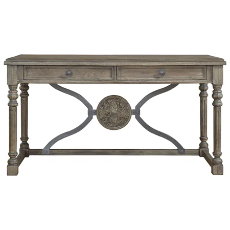 Transitional 2-Drawer Home Office Desk