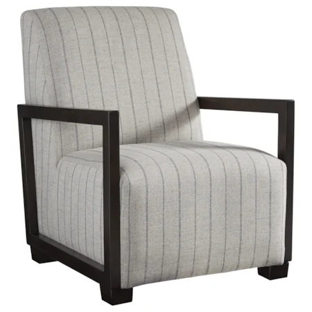 Contemporary Pinstripe Accent Chair