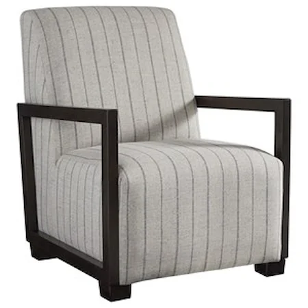 Contemporary Pinstripe Accent Chair