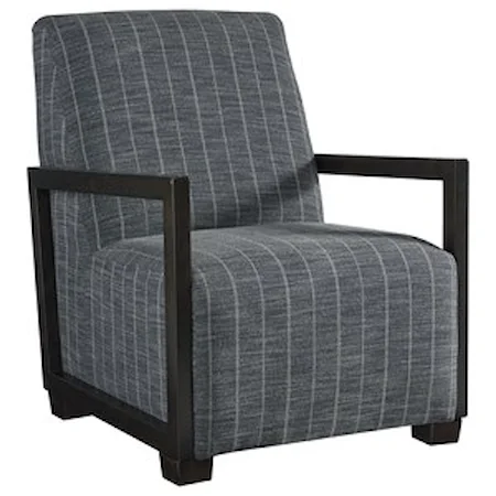 Contemporary Pinstripe Accent Chair