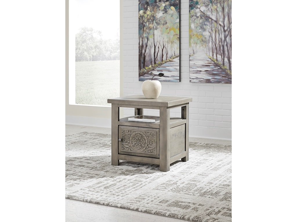Signature Design by Ashley Marcilyn Solid Wood Rectangular End Table ...