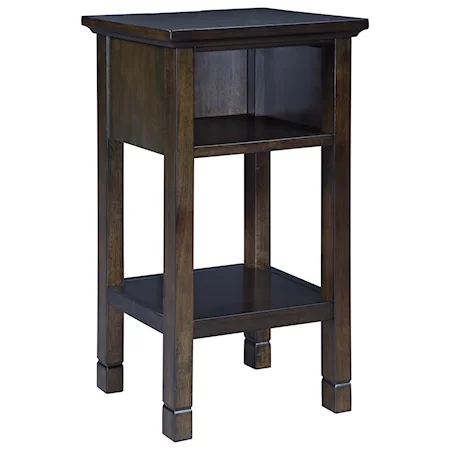 Contemporary Accent Table with Cubby & Shelf