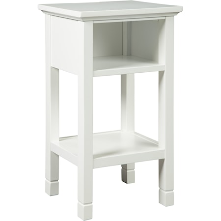 Contemporary Accent Table with Cubby & Shelf