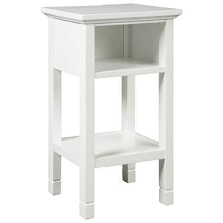 Contemporary Accent Table with Cubby & Shelf