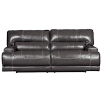 Contemporary Leather Match 2-Seat Reclining Sofa