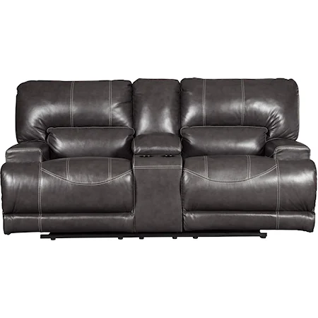 Double Reclining Power Loveseat w/ Console