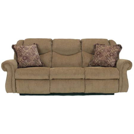 Reclining Sofa with Rolled Arms
