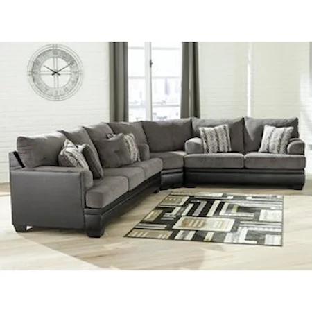 Contemporary Sectional with Sleeper Sofa