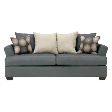Contemporary Sofa with Flared Track Arms