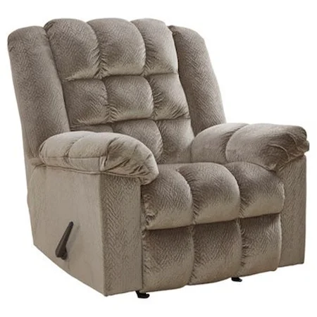 Casual Biscuit Tufted Rocker Recliner