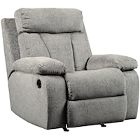 Casual Rocker Recliner with Infinite Reclining Positions